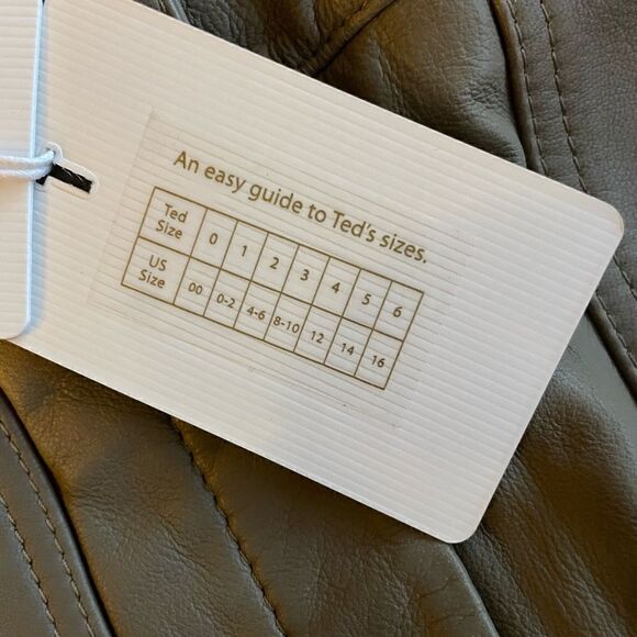 Ted Baker Cropped Wide Legs Leather Pants in Gray Size 00 - Picture 2 of 9